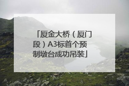 厦金大桥（厦门段）A3标首个预制墩台成功吊装