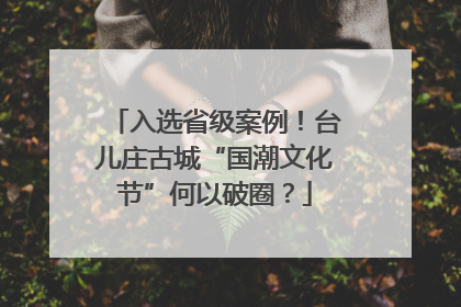 入选省级案例！台儿庄古城“国潮文化节”何以破圈？