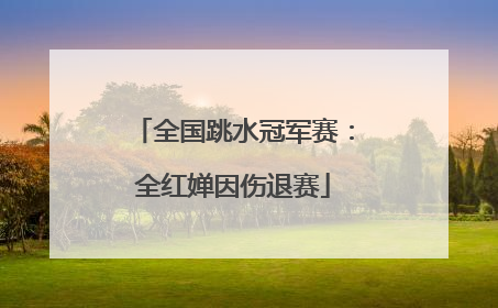 全国跳水冠军赛：全红婵因伤退赛
