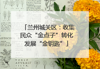 兰州城关区：收集民众“金点子”转化发展“金钥匙”