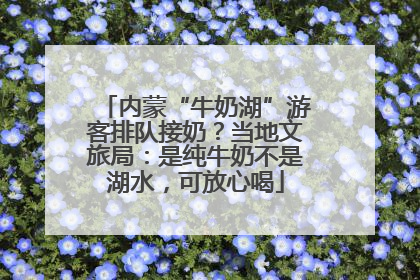 内蒙“牛奶湖”游客排队接奶？当地文旅局：是纯牛奶不是湖水，可放心喝