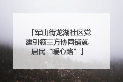 军山街龙湖社区党建引领三方协同铺就居民“暖心路”