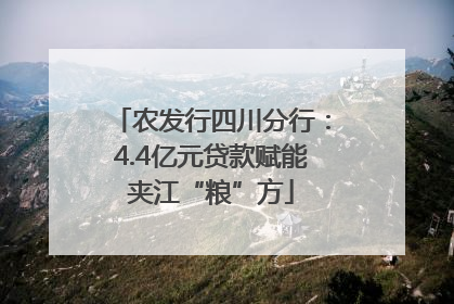 农发行四川分行：4.4亿元贷款赋能夹江“粮”方