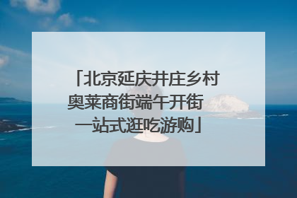 北京延庆井庄乡村奥莱商街端午开街 一站式逛吃游购