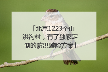 北京1223个山洪沟村，有了独家定制的防洪避险方案