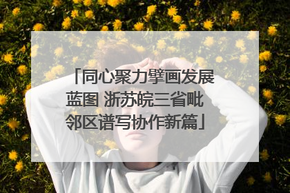 同心聚力擘画发展蓝图 浙苏皖三省毗邻区谱写协作新篇