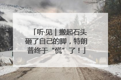 听·见｜搬起石头砸了自己的脚，特朗普终于“慌”了！