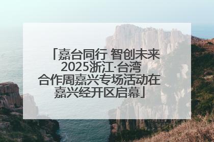 嘉台同行 智创未来 2025浙江·台湾合作周嘉兴专场活动在嘉兴经开区启幕