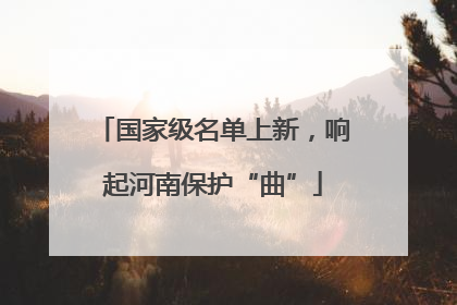 国家级名单上新，响起河南保护“曲”