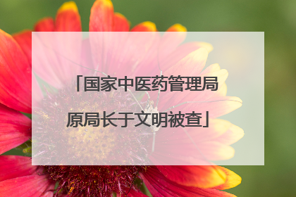 国家中医药管理局原局长于文明被查