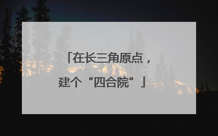 在长三角原点，建个“四合院”