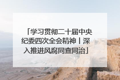 学习贯彻二十届中央纪委四次全会精神丨深入推进风腐同查同治