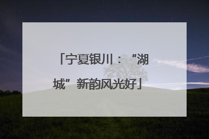 宁夏银川：“湖城”新韵风光好