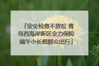 安全检查不放松 青岛西海岸新区全力保障端午小长假群众出行