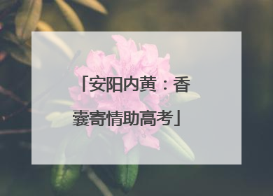 安阳内黄：香囊寄情助高考