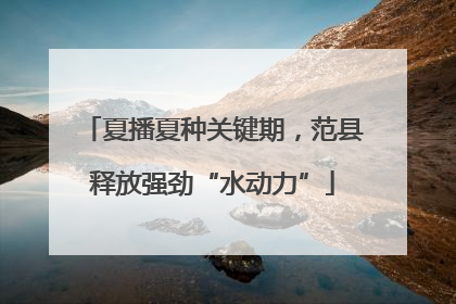 夏播夏种关键期，范县释放强劲“水动力”
