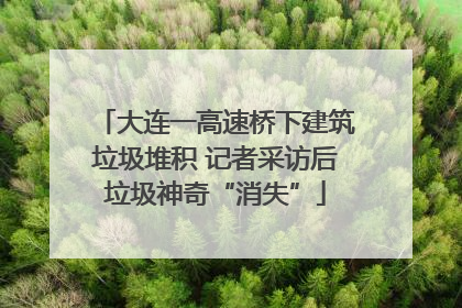 大连一高速桥下建筑垃圾堆积 记者采访后垃圾神奇“消失”
