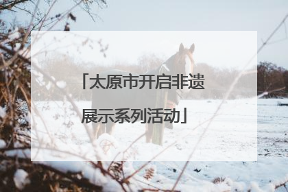太原市开启非遗展示系列活动
