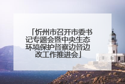 忻州市召开市委书记专题会暨中央生态环境保护督察边督边改工作推进会