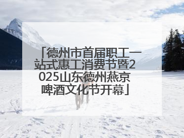 德州市首届职工一站式惠工消费节暨2025山东德州燕京啤酒文化节开幕