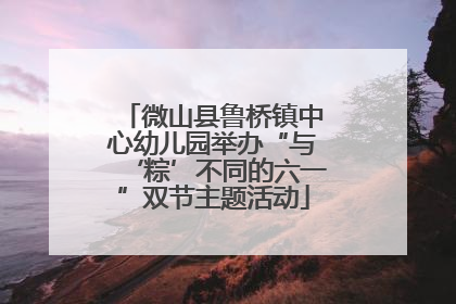 微山县鲁桥镇中心幼儿园举办“与‘粽’不同的六一”双节主题活动