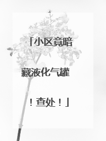 小区竟暗藏液化气罐！查处！