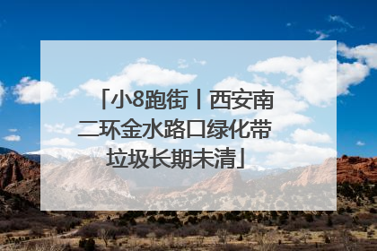 小8跑街丨西安南二环金水路口绿化带垃圾长期未清