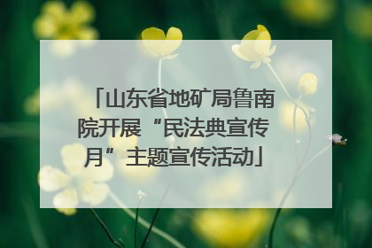 山东省地矿局鲁南院开展“民法典宣传月”主题宣传活动