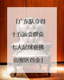 广东队夺得十五运会群众七人足球赛佛山赛区首金