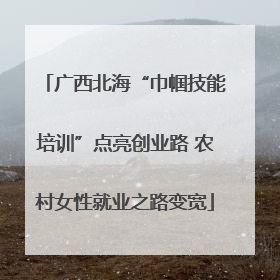 广西北海“巾帼技能培训”点亮创业路 农村女性就业之路变宽