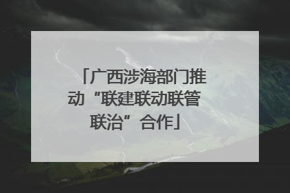 广西涉海部门推动“联建联动联管联治”合作