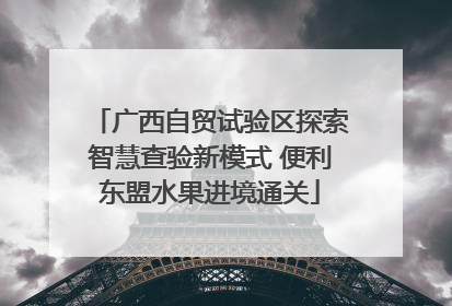 广西自贸试验区探索智慧查验新模式 便利东盟水果进境通关