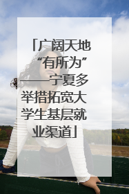 广阔天地“有所为”——宁夏多举措拓宽大学生基层就业渠道