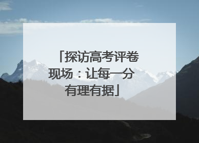 探访高考评卷现场：让每一分有理有据
