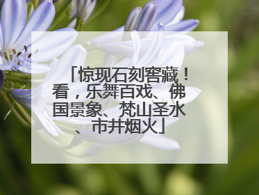 惊现石刻窖藏！看，乐舞百戏、佛国景象、梵山圣水、市井烟火