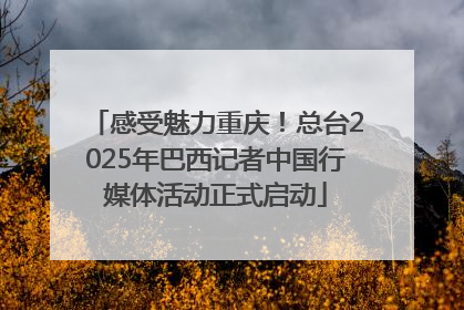 感受魅力重庆！总台2025年巴西记者中国行媒体活动正式启动