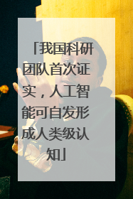 我国科研团队首次证实，人工智能可自发形成人类级认知