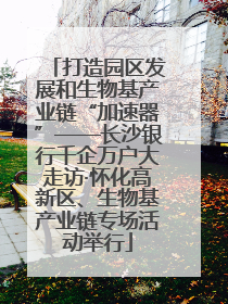 打造园区发展和生物基产业链“加速器”——长沙银行千企万户大走访·怀化高新区、生物基产业链专场活动举行