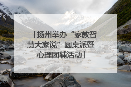 扬州举办“家教智慧大家说”圆桌派暨心理团辅活动