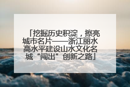 挖掘历史积淀，擦亮城市名片——浙江丽水高水平建设山水文化名城“闯出”创新之路
