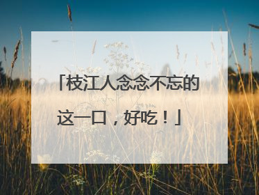 枝江人念念不忘的这一口，好吃！