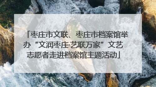 枣庄市文联、枣庄市档案馆举办“文润枣庄·艺联万家”文艺志愿者走进档案馆主题活动