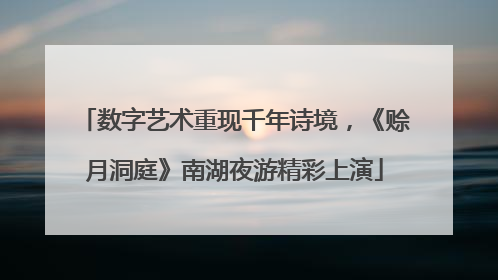 数字艺术重现千年诗境，《赊月洞庭》南湖夜游精彩上演