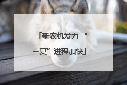 新农机发力 “三夏”进程加快