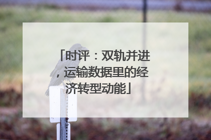 时评：双轨并进，运输数据里的经济转型动能
