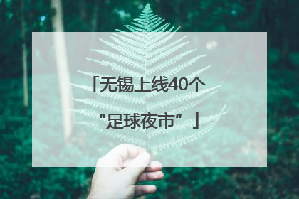 无锡上线40个“足球夜市”
