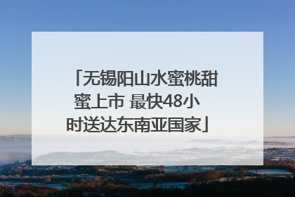 无锡阳山水蜜桃甜蜜上市 最快48小时送达东南亚国家