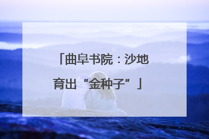曲阜书院：沙地育出“金种子”