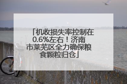 机收损失率控制在0.6%左右！济南市莱芜区全力确保粮食颗粒归仓