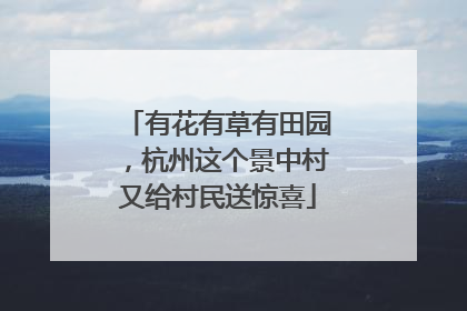 有花有草有田园，杭州这个景中村又给村民送惊喜